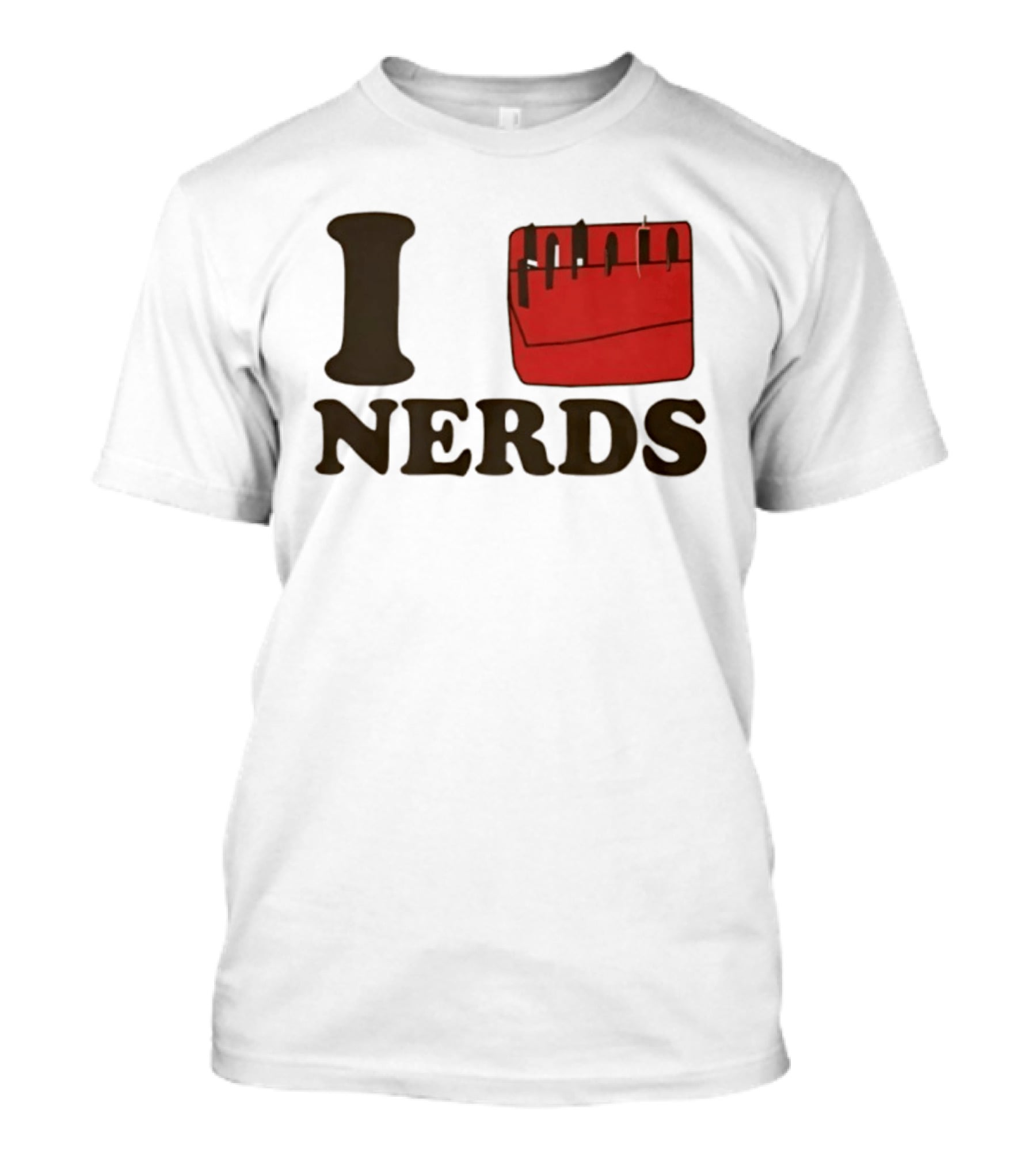 I Heart Red Pocket Nerds Cat Valentine T-Shirt