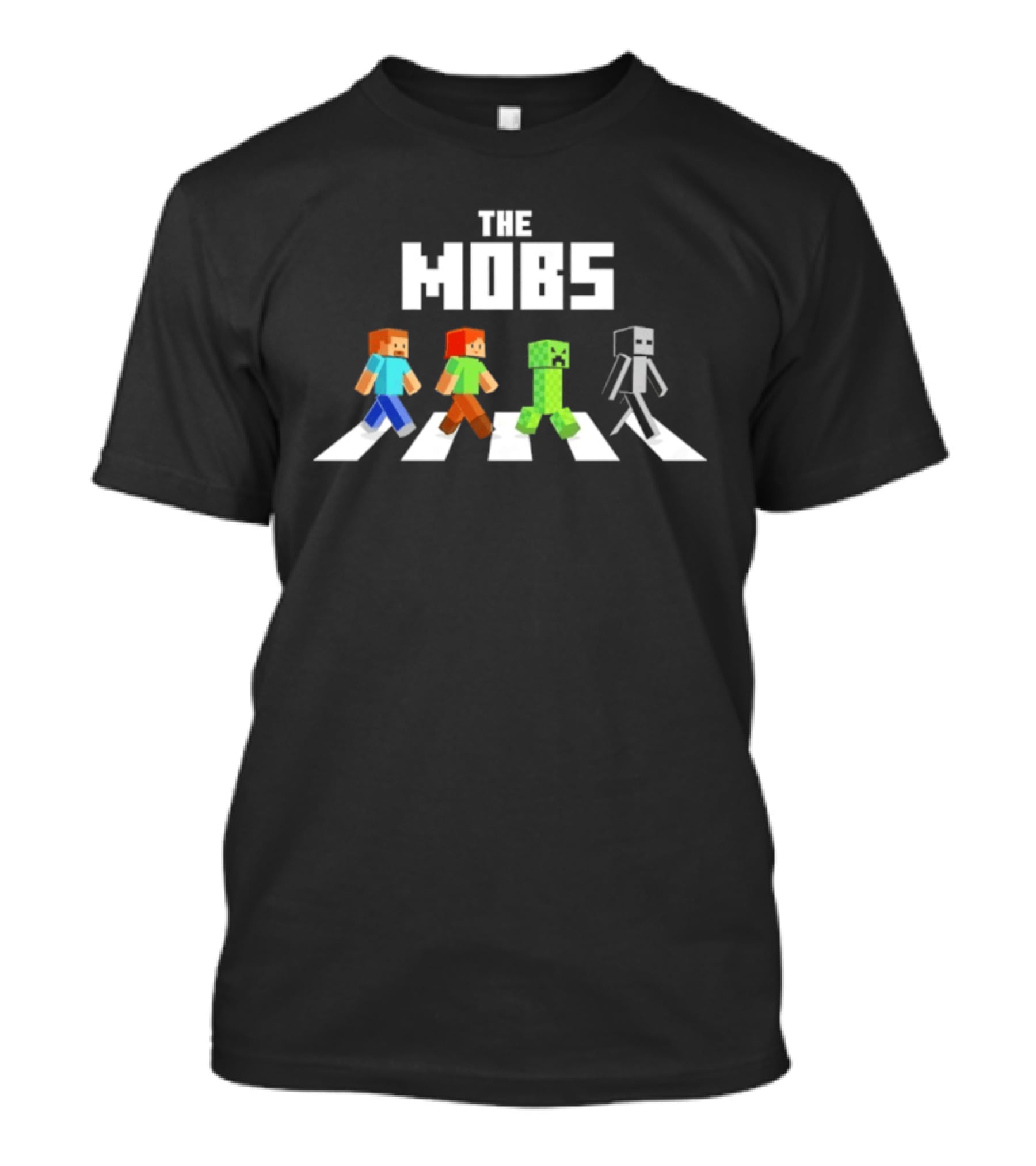 The Mobs Abbey Road Minecraft Characters T-Shirt