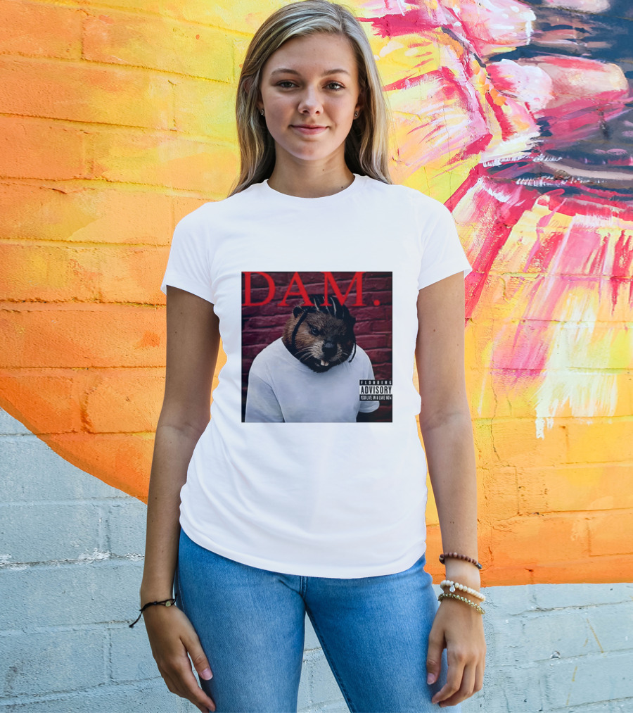 DAM Beavrick Logmar Flooding You Live In A Lake New T-Shirt