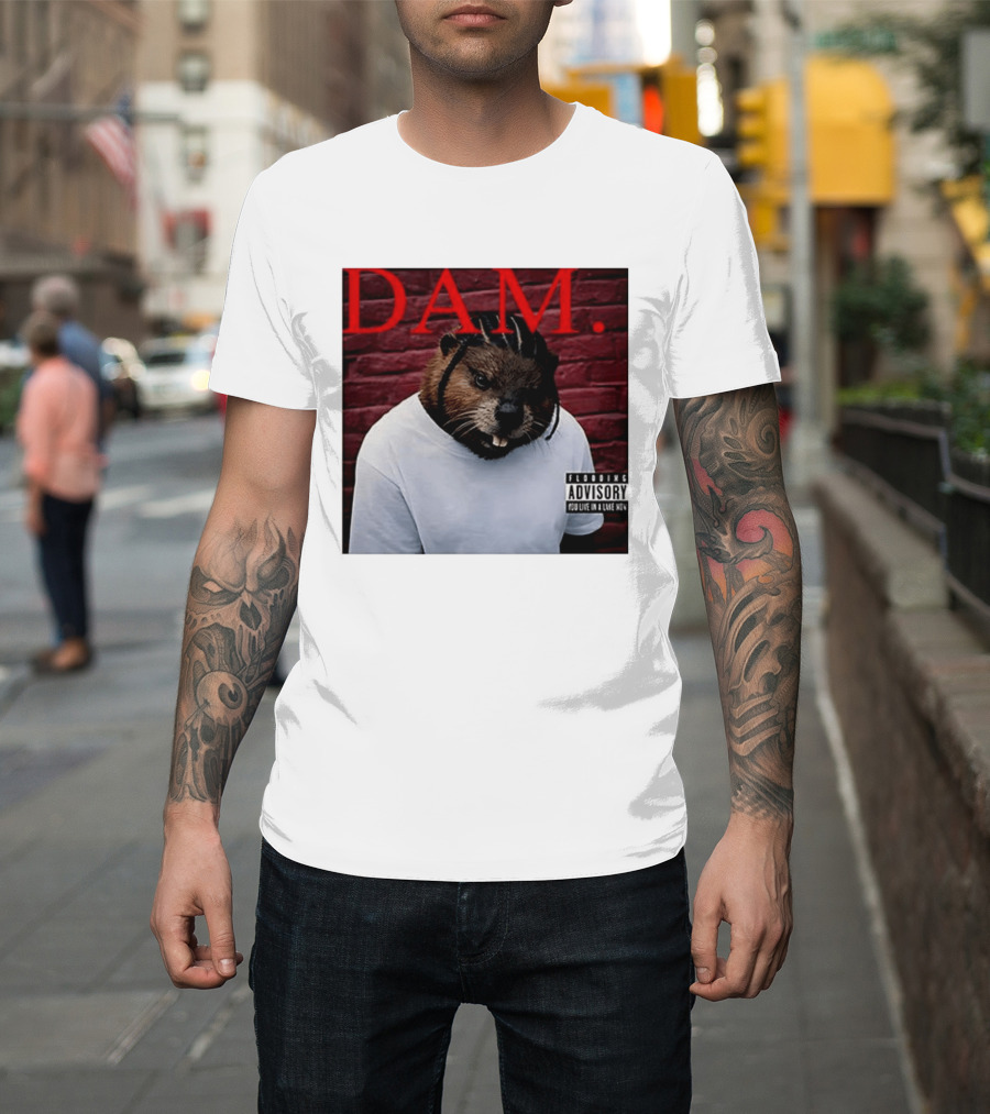 DAM Beavrick Logmar Flooding You Live In A Lake New T-Shirt