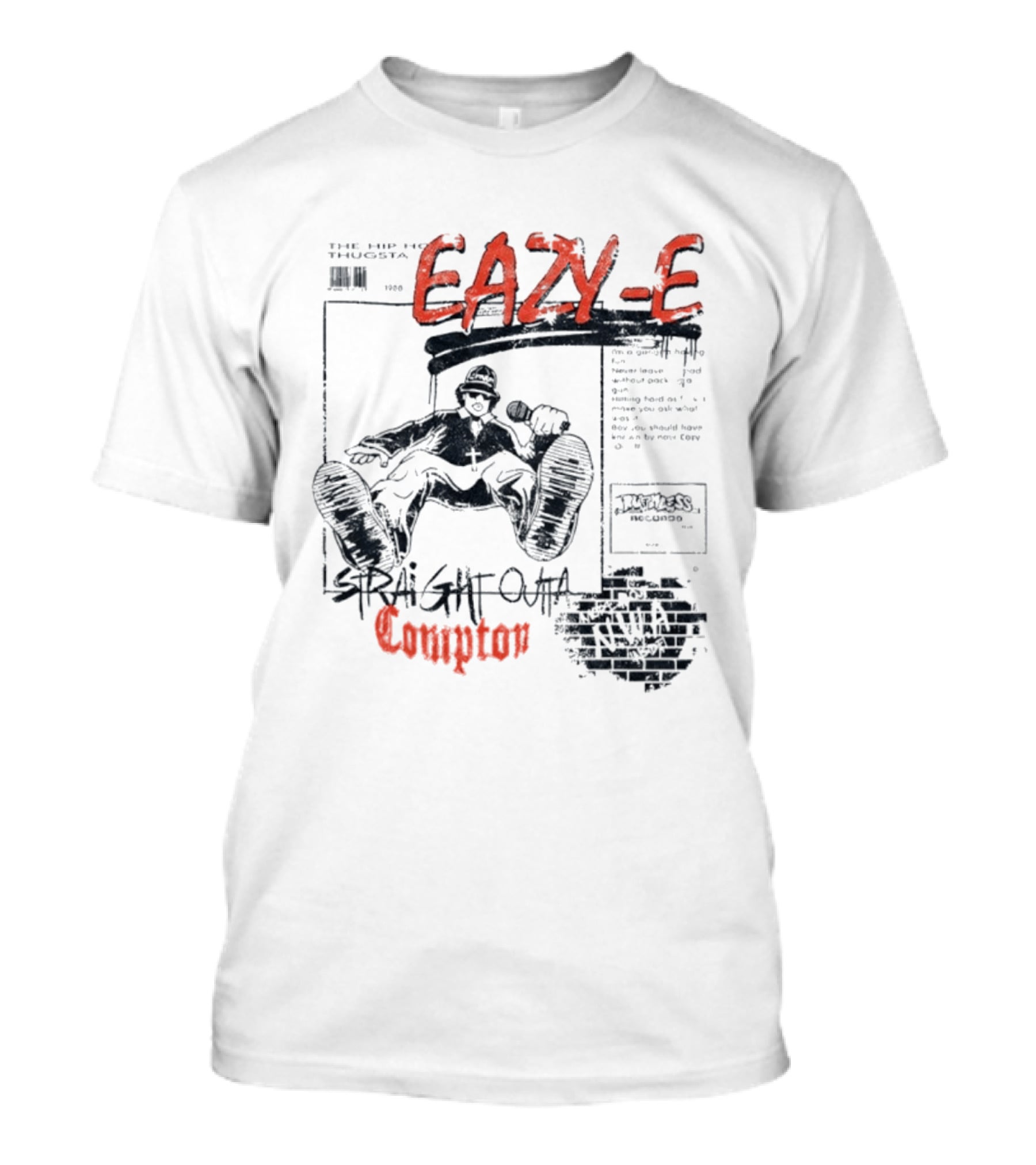 Eazy E Straight Outta Compton NWA Hip Hop Thugsta The Ruthless Villain T-Shirt