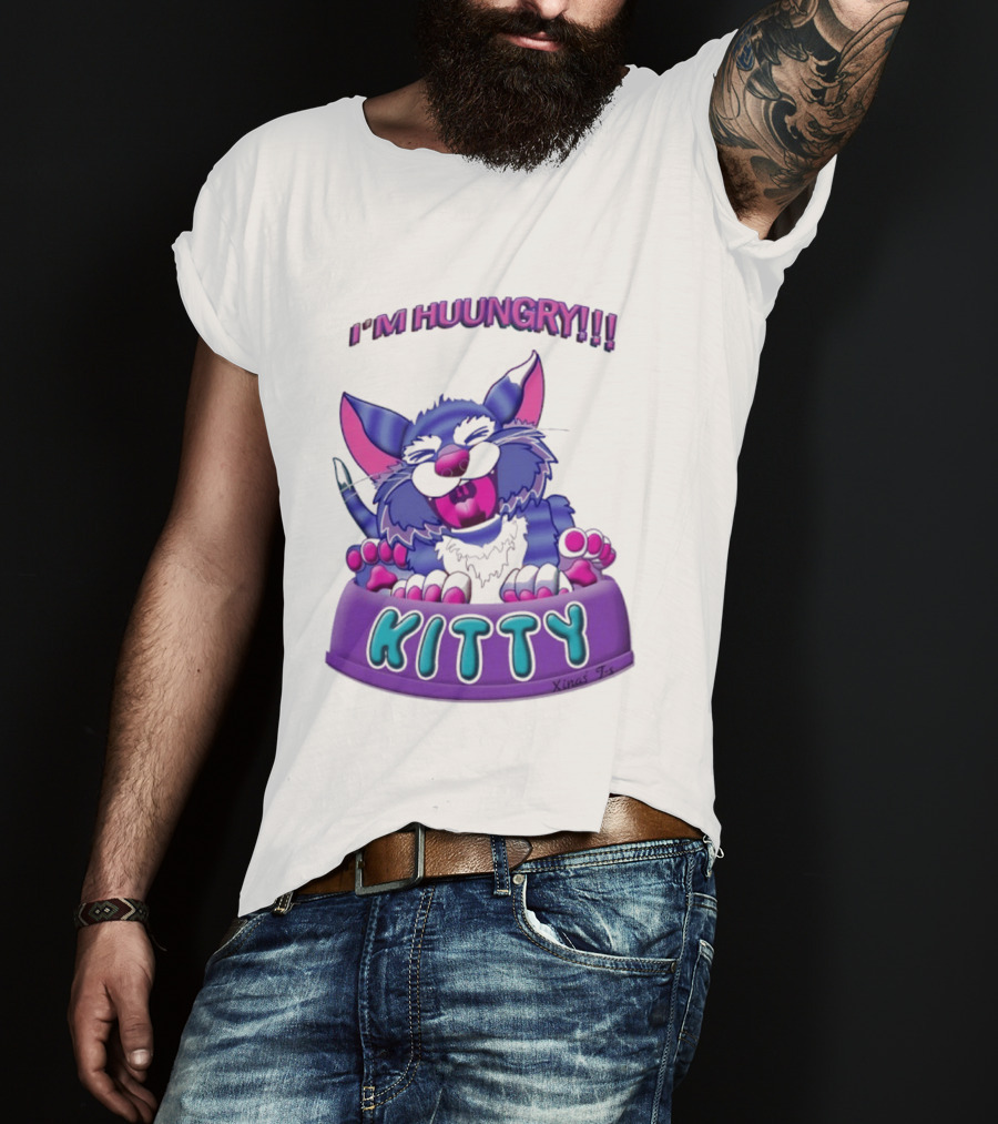 I'm Huungry Kitty Cartoon T-Shirt