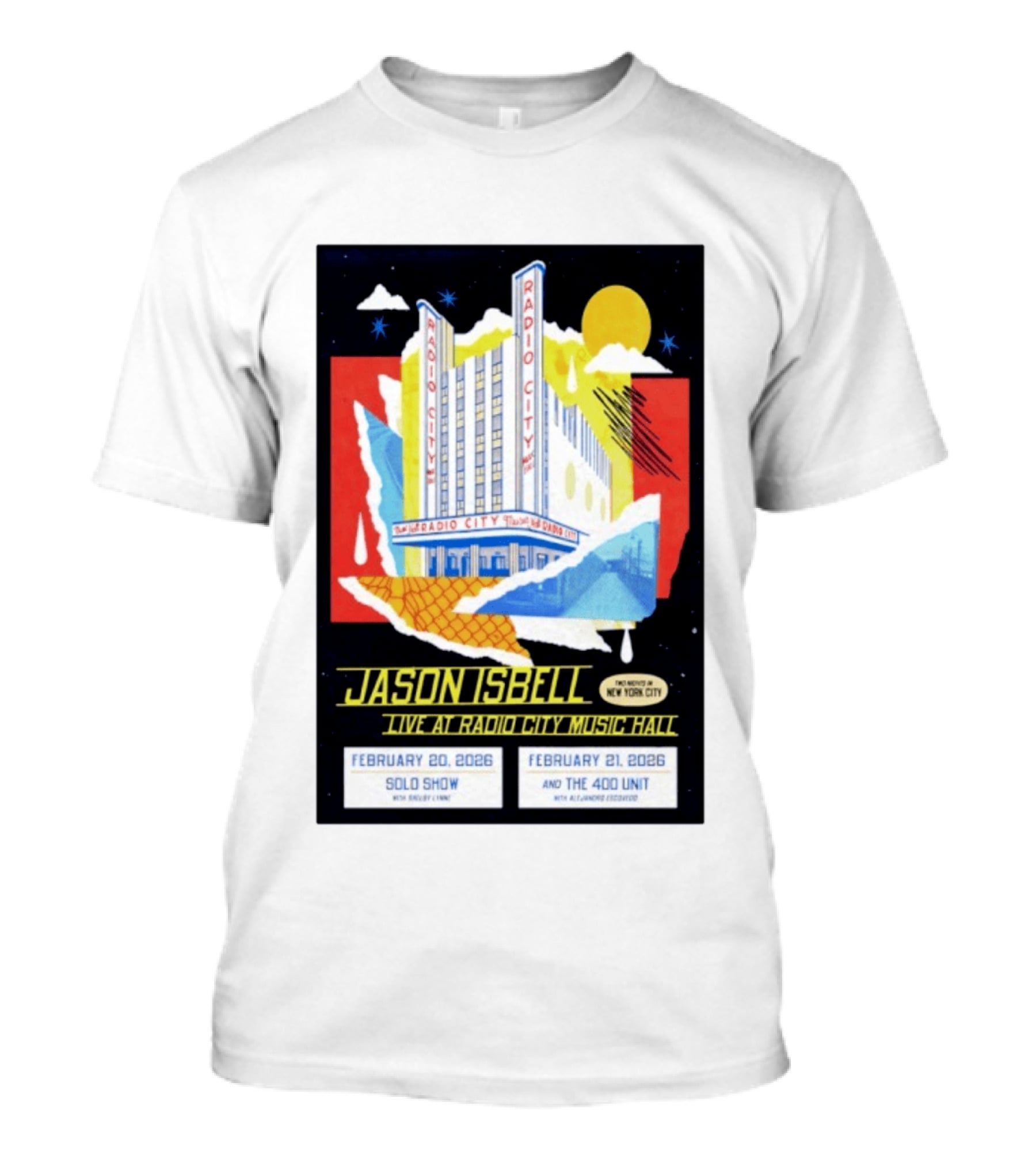 Jason Isbell Live At Radio City Music Hall February 20 2026 Solo Show February 21 2026 With The 400 Unit T-Shirt