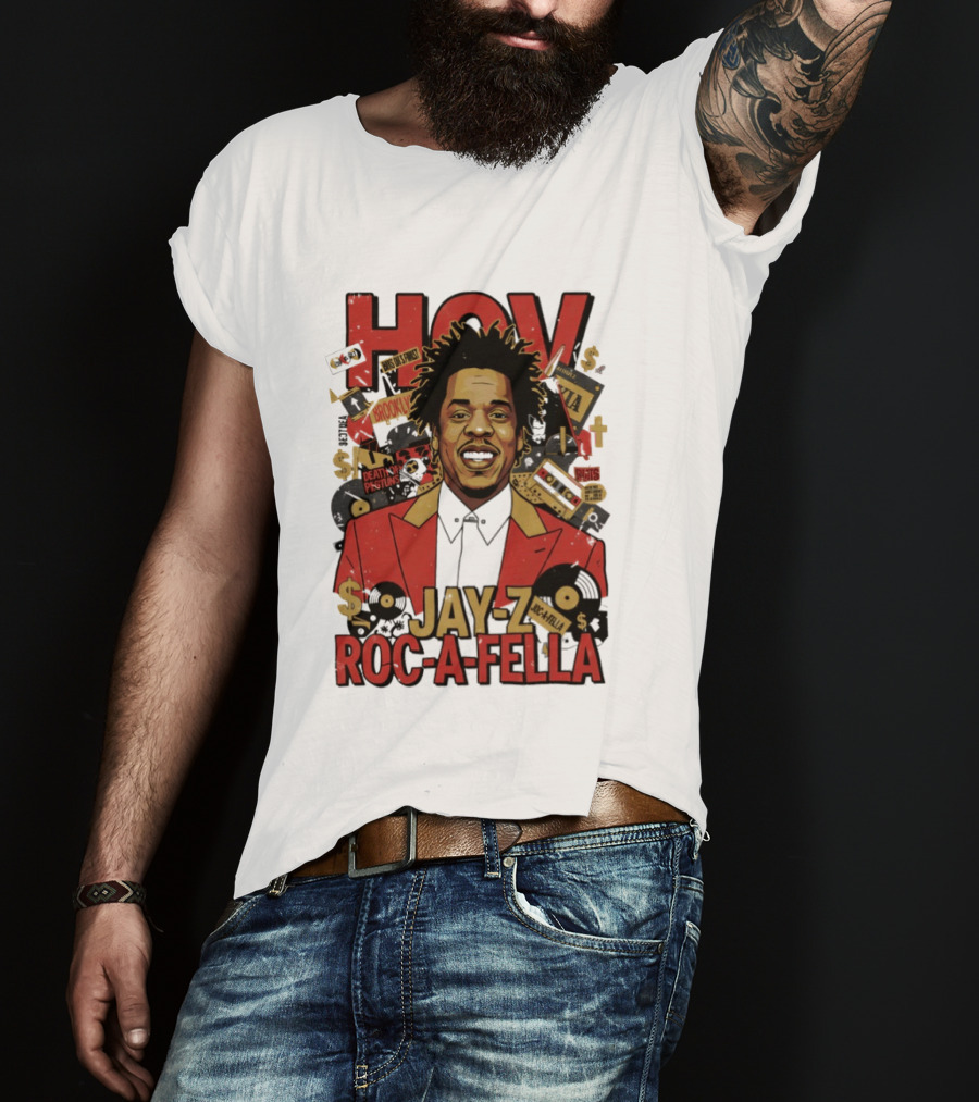 Jay Z Roc A Fella HOV Brooklyn Music Collage T-Shirt