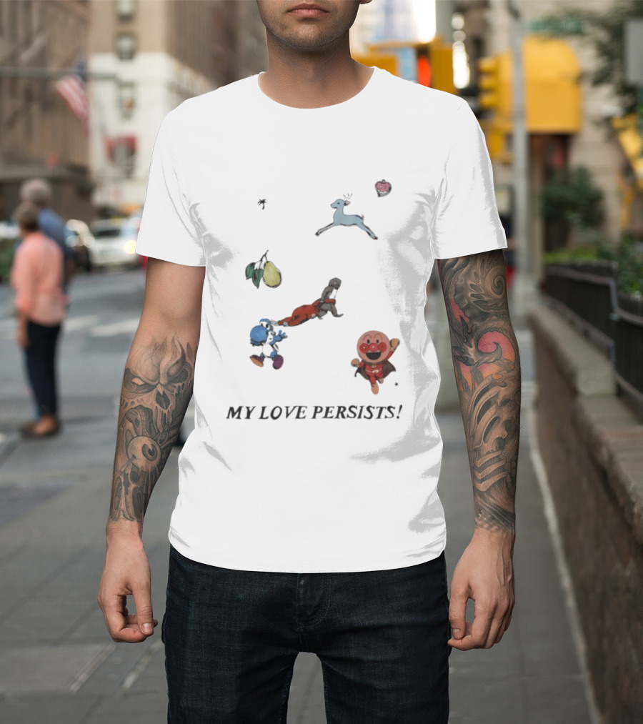 Monkey Punch Anpanman Yoshi My Love Persists Deer Fruit T-Shirt