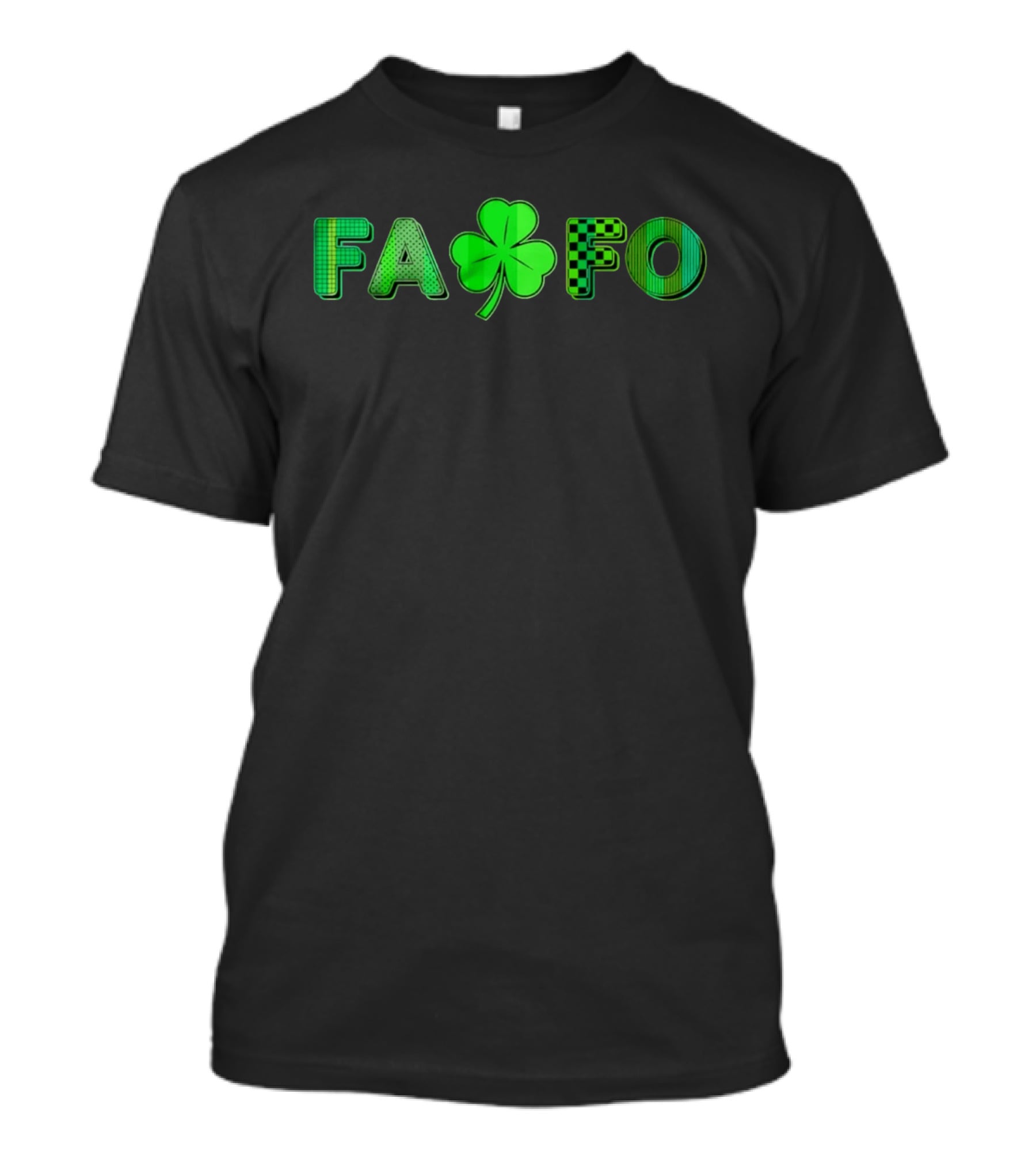 FAFO Clover St Paddy St Patrick's Day Checkered Green T-Shirt