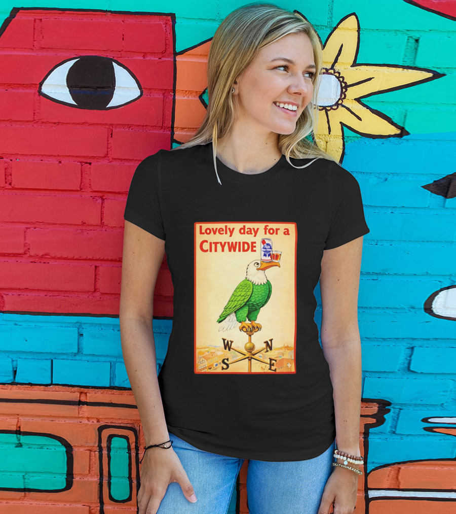 Lovely Day For A Citywide Pabst Blue Ribbon Beer Eagle T-Shirt