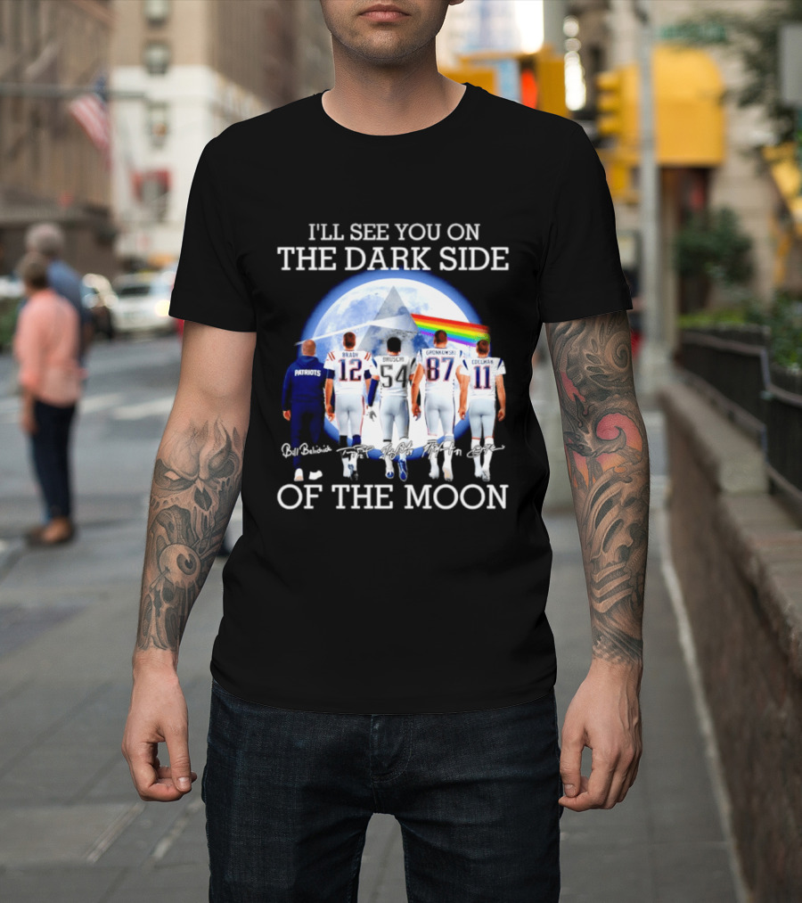 Patriots Brady Gronkowski Edelman Dark Side Of The Moon T-Shirt