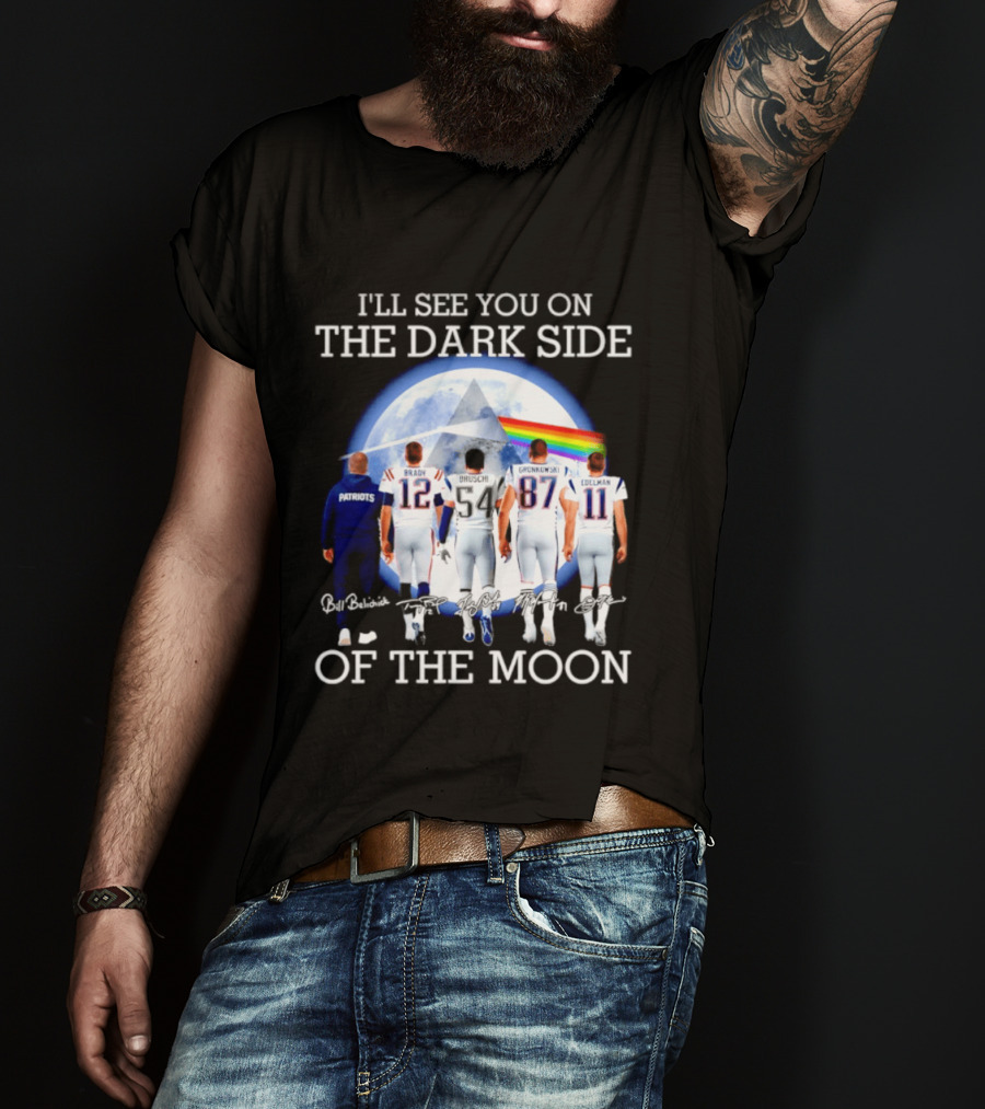 Patriots Brady Gronkowski Edelman Dark Side Of The Moon T-Shirt