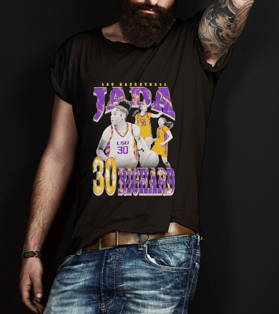 LSU Basketball Jada Richard 30 LSU Tigers Retro 90s T-Shirt