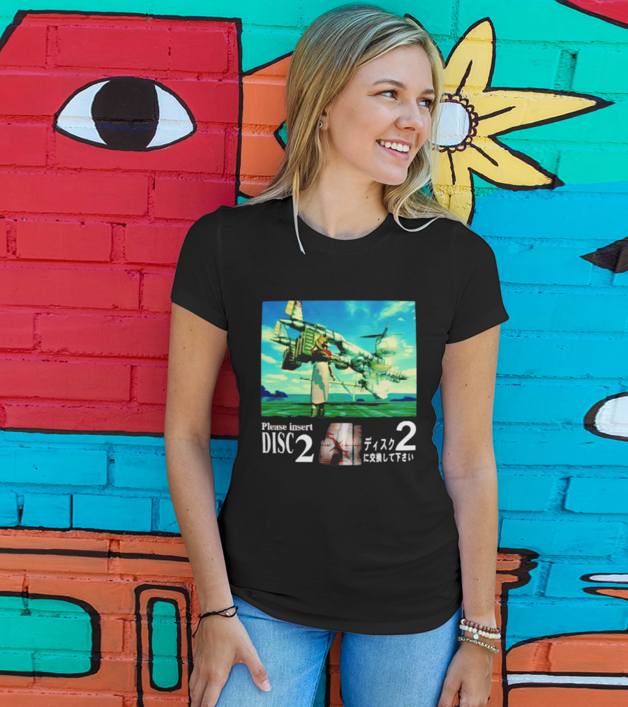 Please Insert Disc 2 Retro Anime Video Game Aesthetic T-Shirt