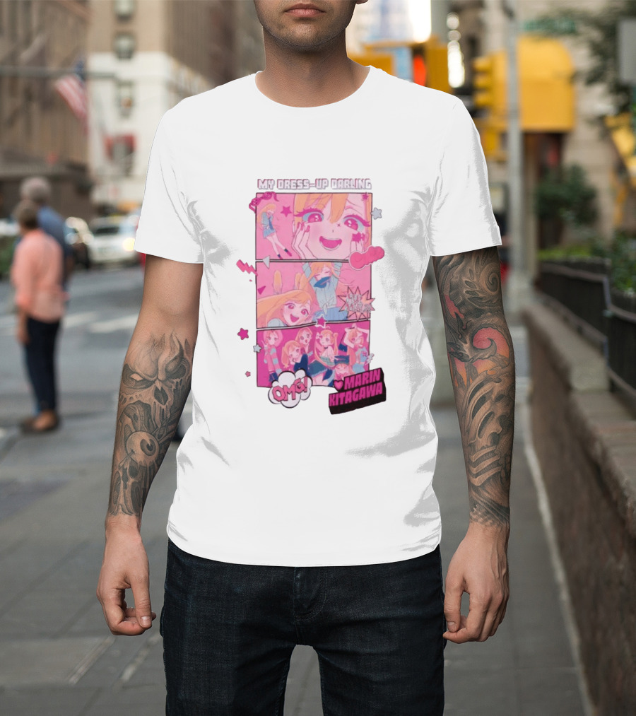 OMG Marin Kitagawa My Dress Up Darling Manga Panels T-Shirt