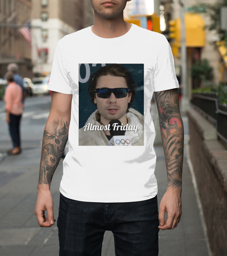 Quinn Hughes Almost Friday Olympics Sunglasses Interview T-Shirt