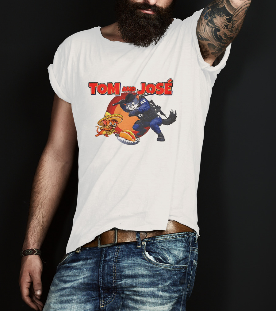 Tom And José ICE Chase Fiesta Hat Taco Moon T-Shirt