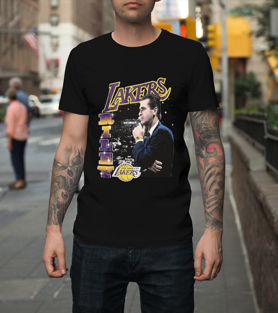 Los Angeles Lakers Pat Riley Hollywood Coach 1981 1990 T-Shirt