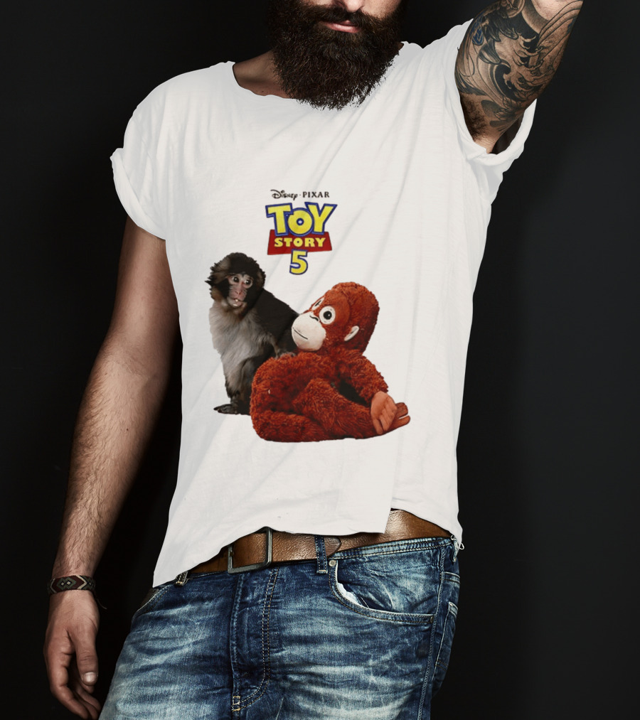 Disney Pixar Toy Story 5 Macaco Punch Stuffed Monkey T-Shirt