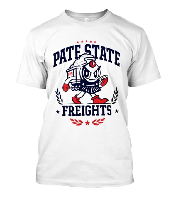 Pate State Freights Train Football T-Shirt