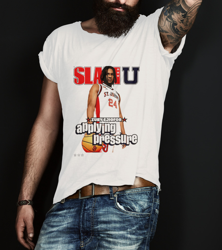 Zuby Ejiofor St. John's Red Storm SlamU Basketball Applying Pressure T-Shirt
