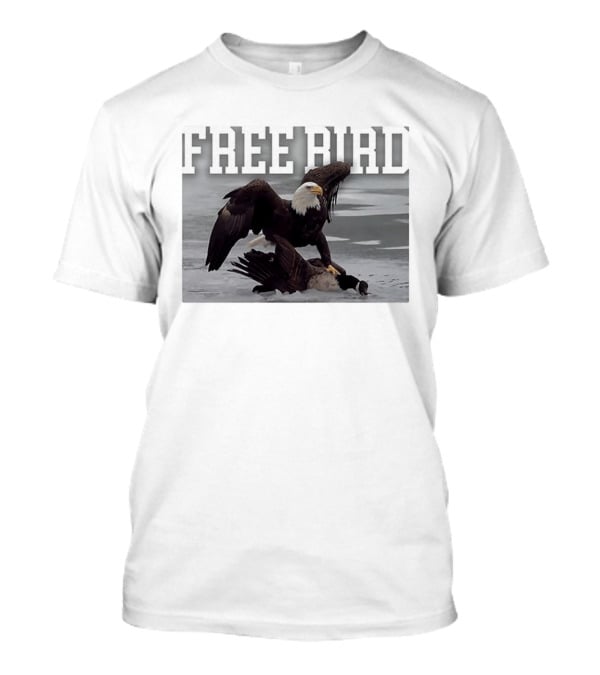 Free Bird Bald Eagle Dominance Over Canada Goose T-Shirt