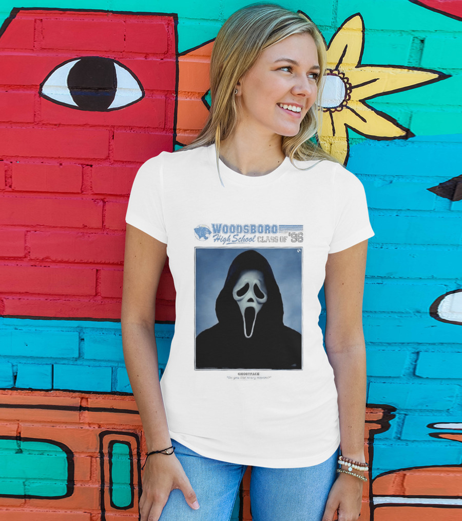 Ghostface Woodsboro High School Class Of '96 Yearbook Do You Like Scary Movies T-Shirt