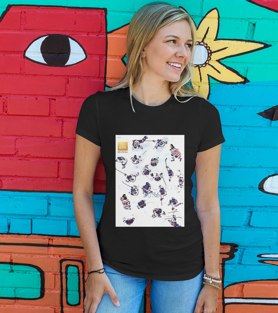 Team USA One For All Ice Hockey Uniforms T-Shirt