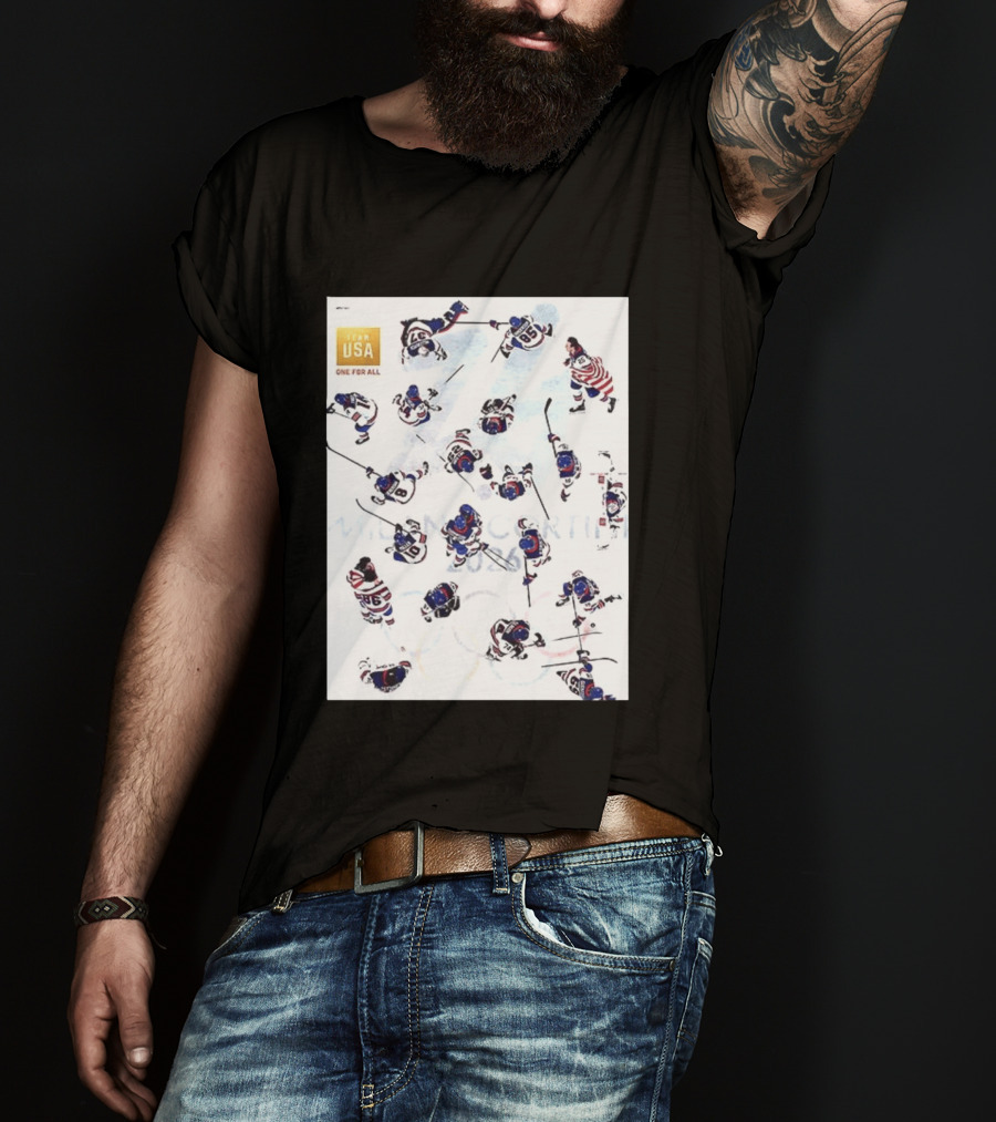 Team USA One For All Ice Hockey Uniforms T-Shirt