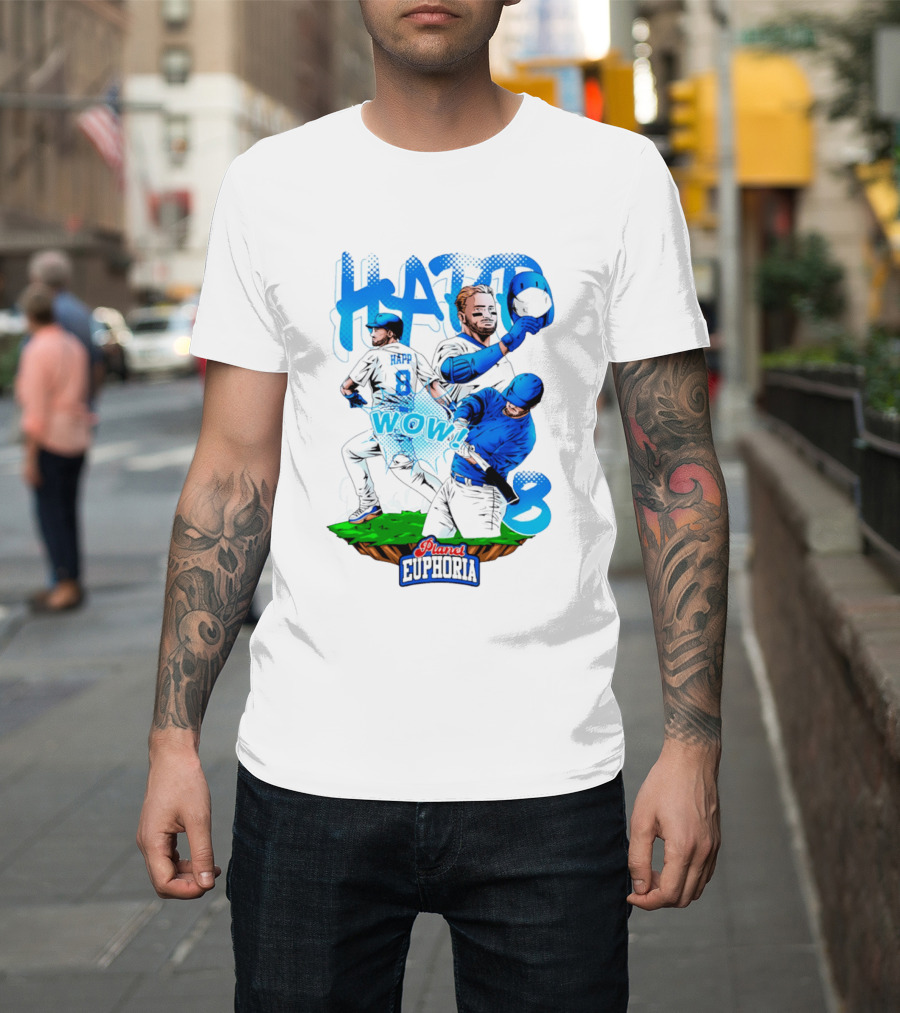 Planet Euphoria Ian Happ WOW 8 Chicago Cubs T-Shirt