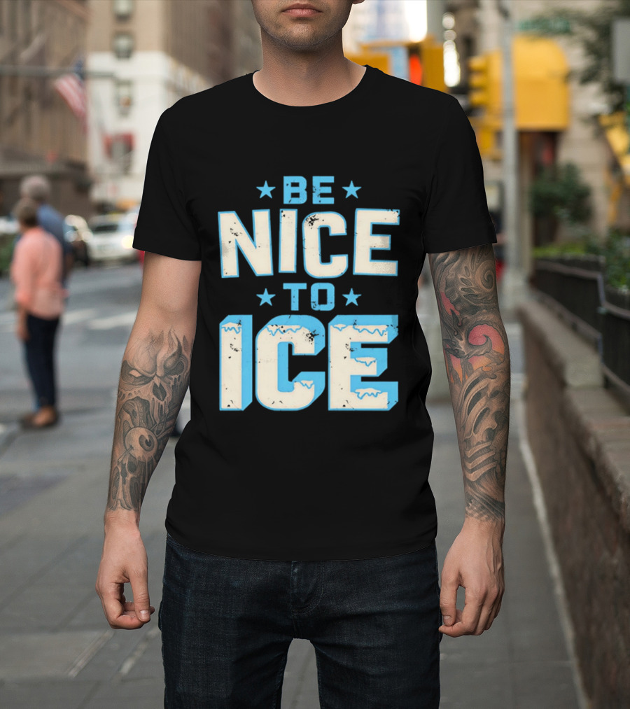 Be Nice To Ice Snowflake Star T-Shirt