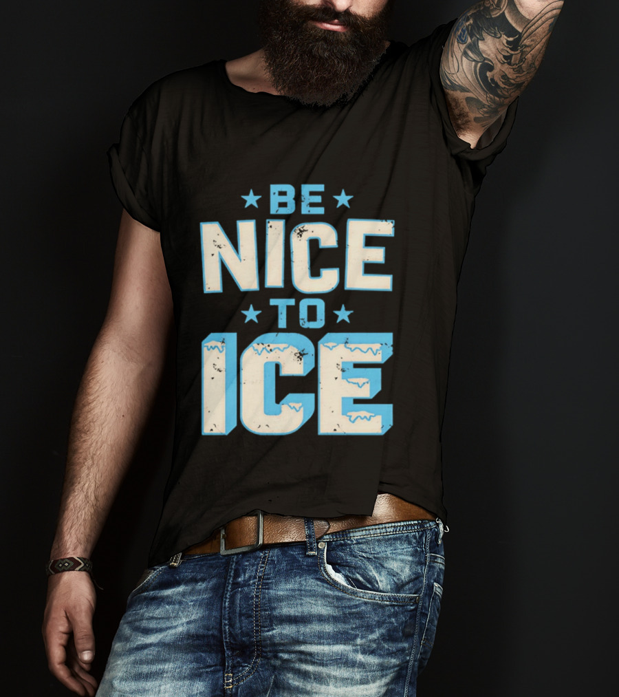 Be Nice To Ice Snowflake Star T-Shirt