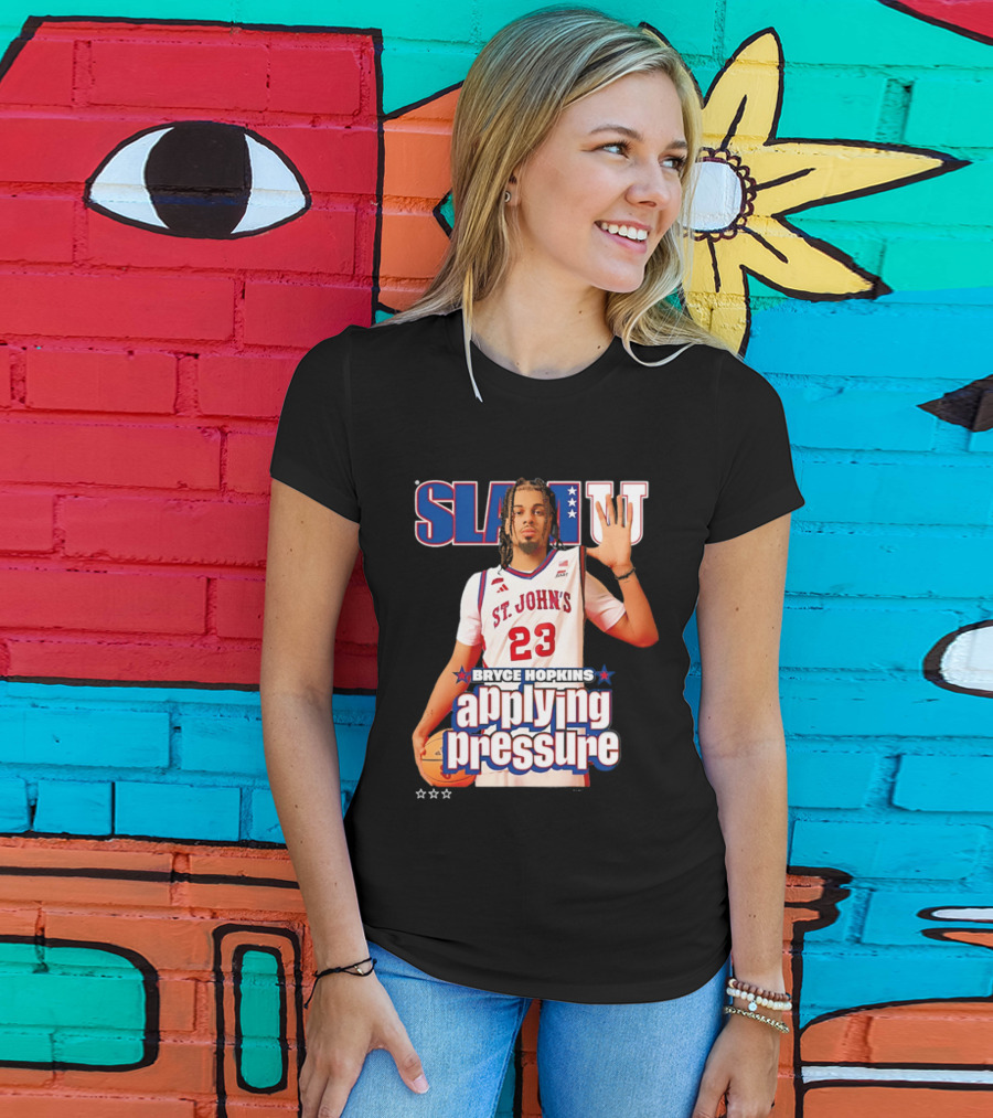 Bryce Hopkins St. John's Red Storm SlamU Applying Pressure Basketball Star T-Shirt