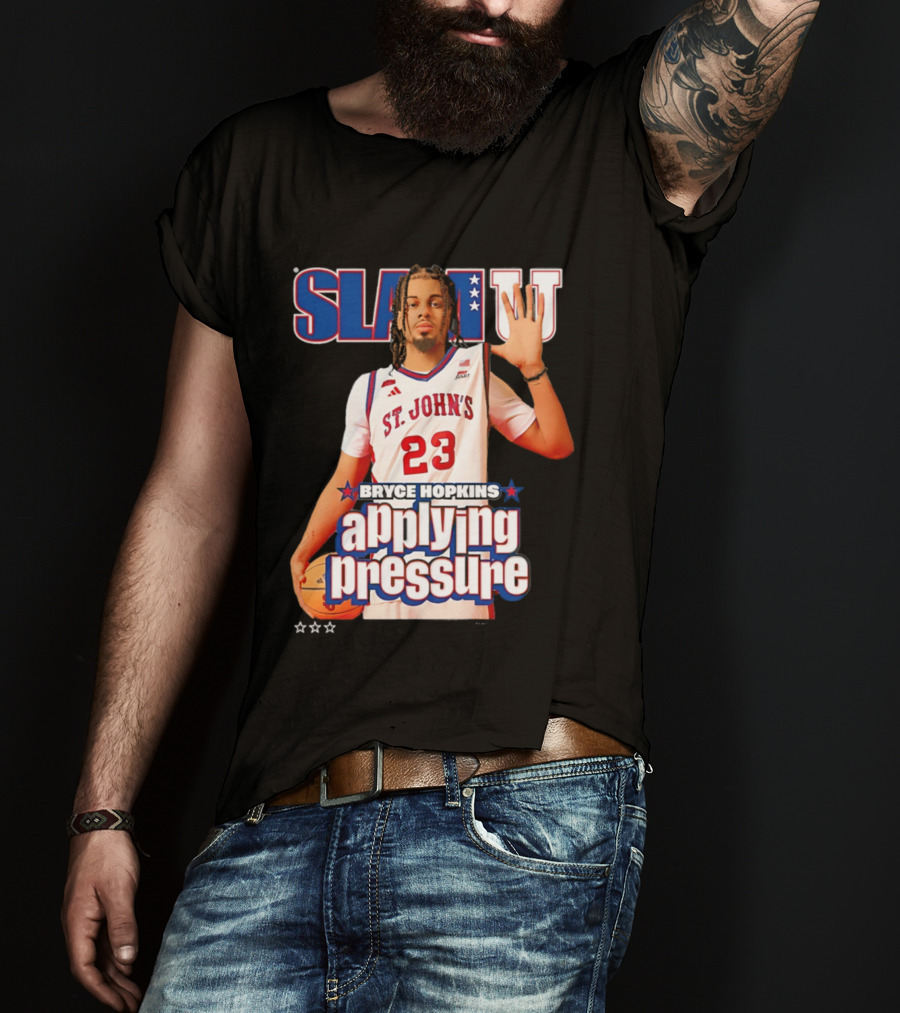 Bryce Hopkins St. John's Red Storm SlamU Applying Pressure Basketball Star T-Shirt