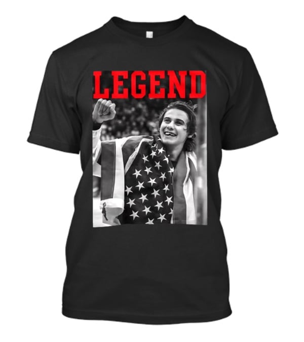 Jack Hughes USA Legend Olympic Gold Medal Hockey T-Shirt