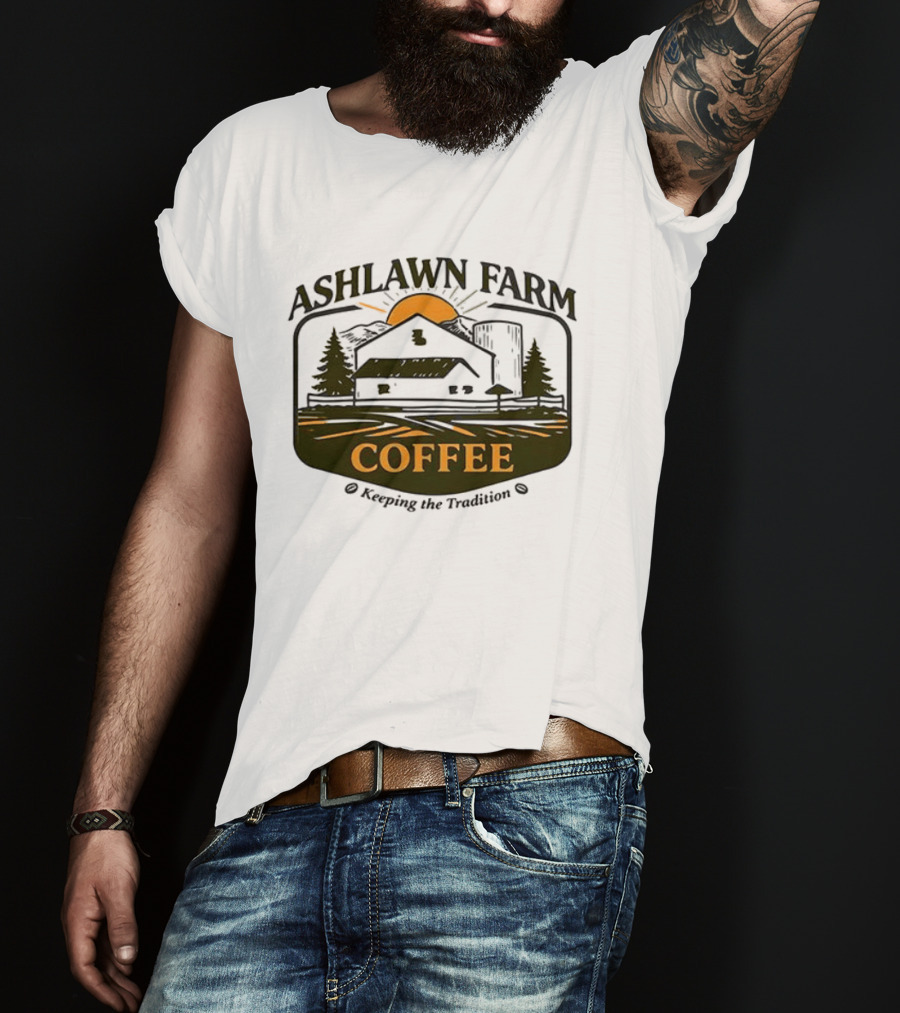 Ashlawn Farm Coffee Keeping The Tradition Vintage Farmhouse Aesthetic T-Shirt