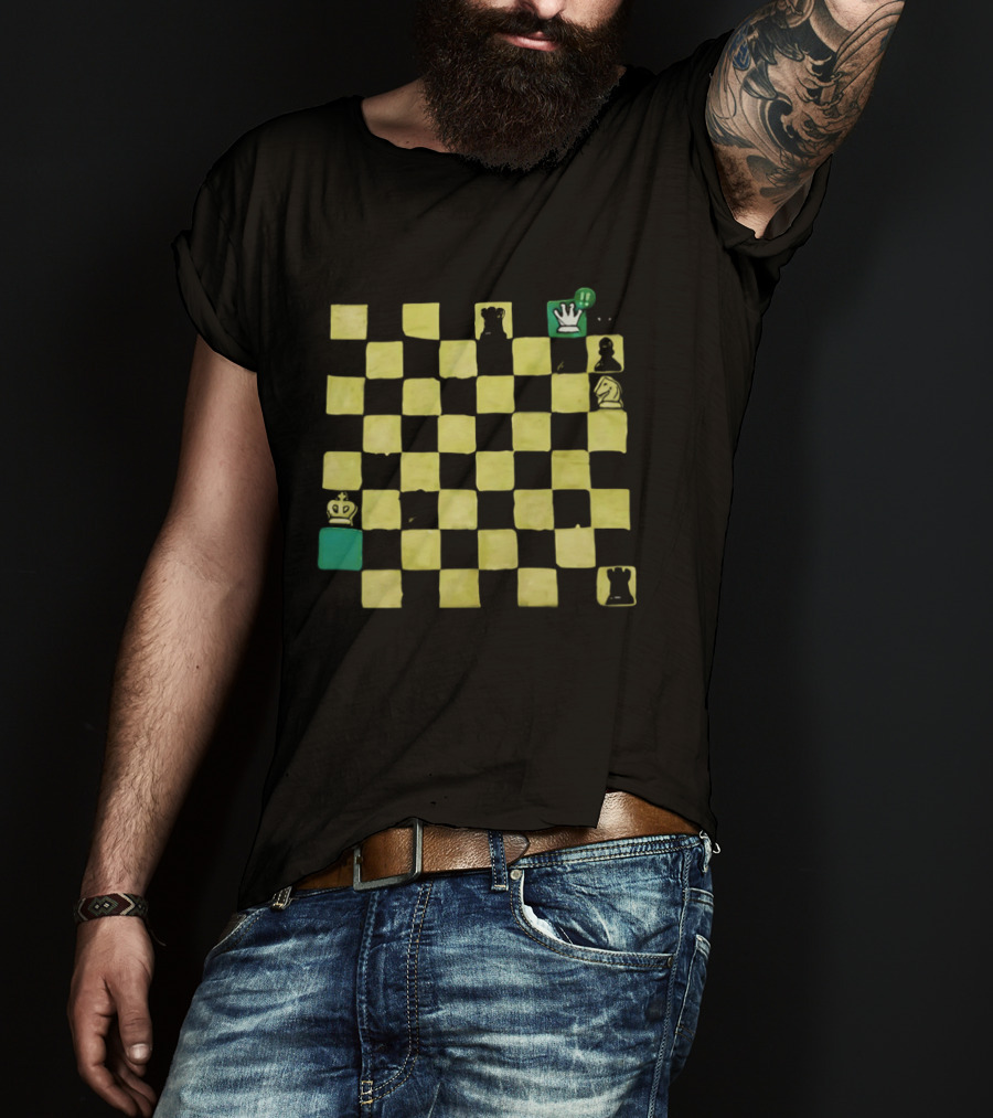 Fog Of War Chessboard Strategy And Obscured Pieces T-Shirt