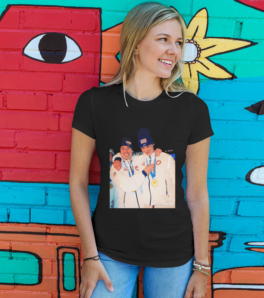 Team USA Golden Goal 2026 Milano Cortina Winter Olympics Celebrating Victory T-Shirt