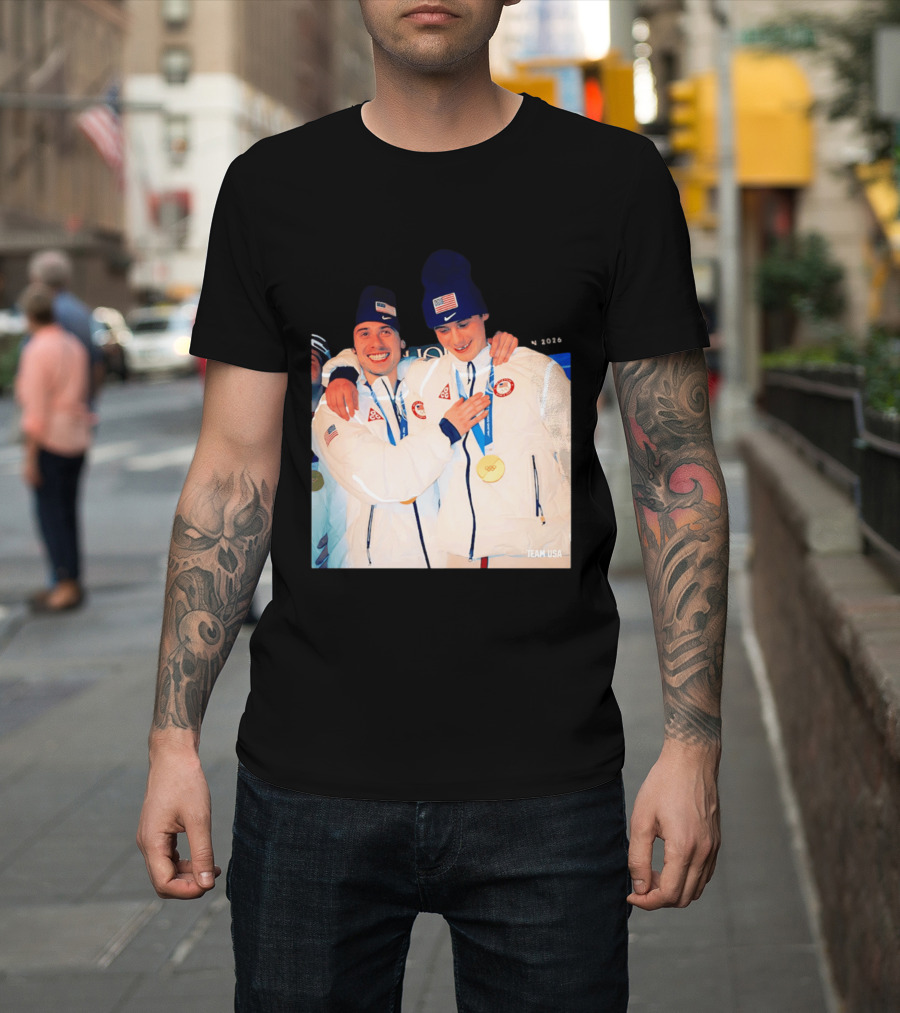 Team USA Golden Goal 2026 Milano Cortina Winter Olympics Celebrating Victory T-Shirt