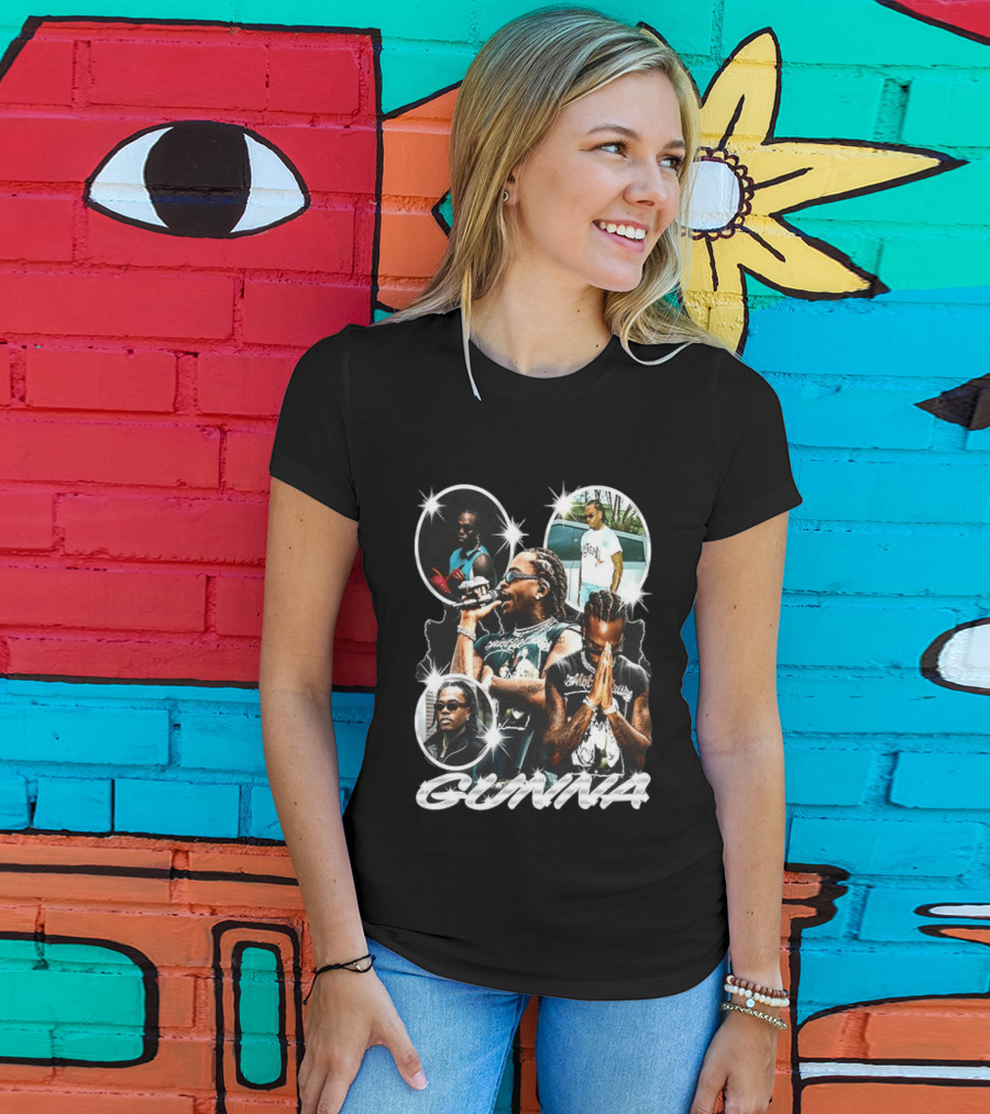 Gunna Rapper Collage With Graphic Styles And Poses T-Shirt