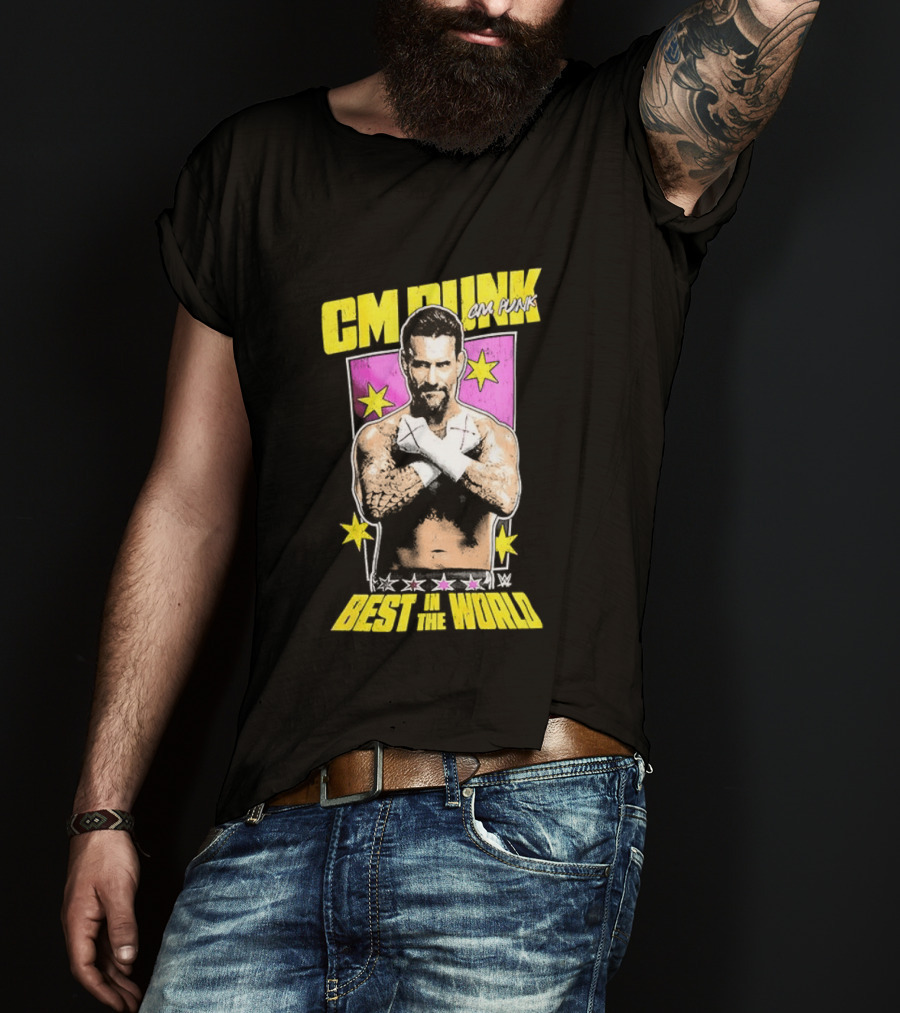 CM Punk Best In The World 2026 Stars And Pose T-Shirt