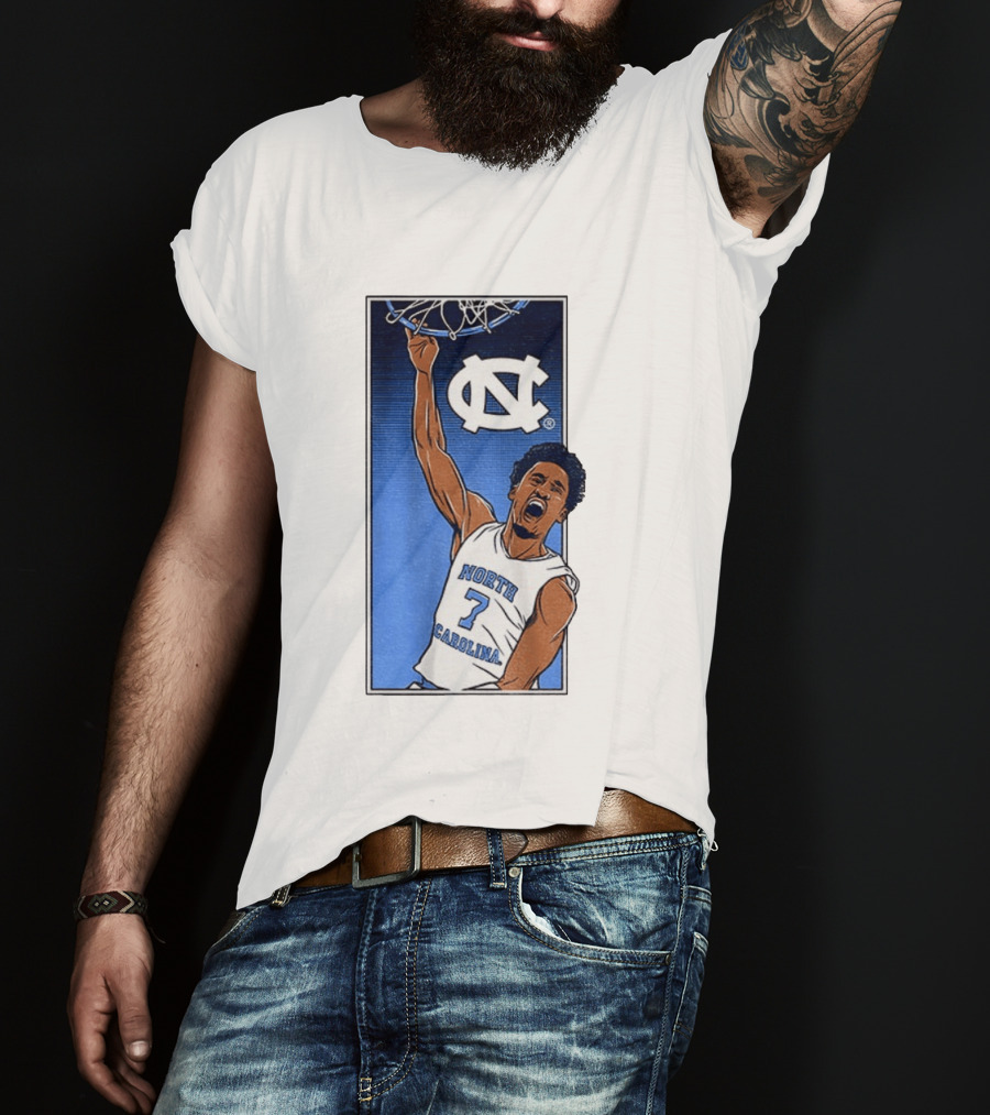 North Carolina Tar Heels Seth Trimble Basketball Dunk T-Shirt