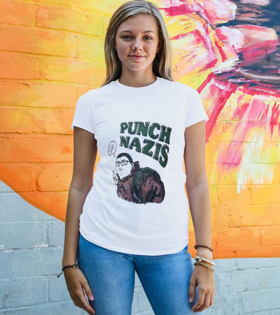Punch Nazis OK Student Lake Zurich High School T-Shirt