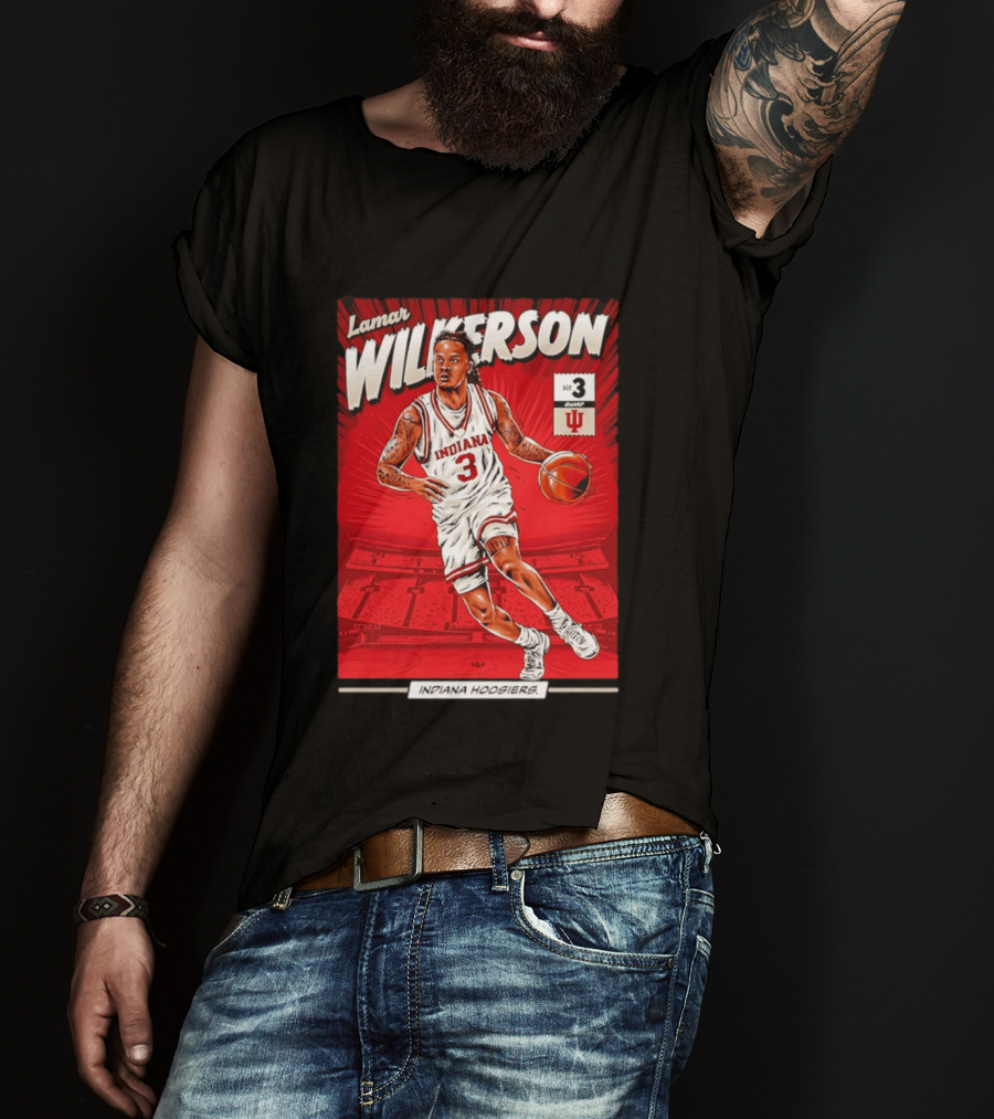 Lamar Wilkerson Indiana Hoosiers Basketball No 3 Comic T-Shirt