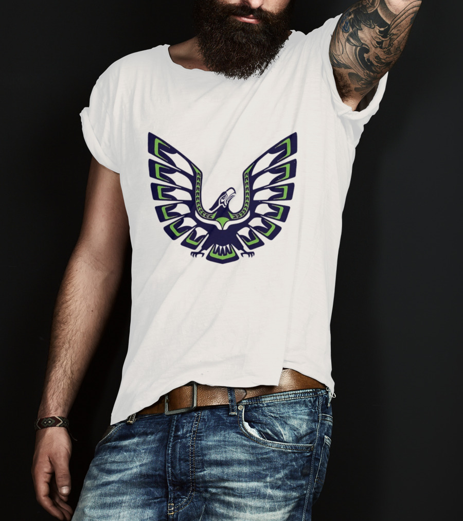 Seattle Seahawks Eagle Wings Tribal T-Shirt