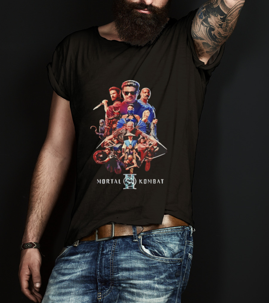 Mortal Kombat II Iconic Characters Collage T-Shirt
