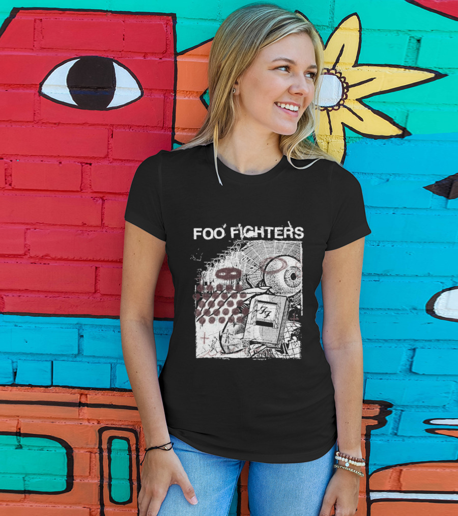 Foo Fighters Your Favorite Toy Album Abstract Pink Geometric T-Shirt