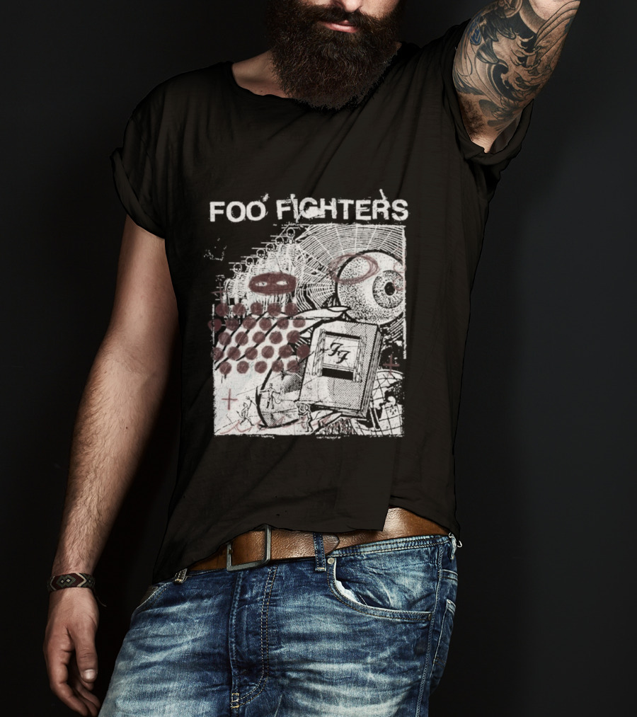 Foo Fighters Your Favorite Toy Album Abstract Pink Geometric T-Shirt