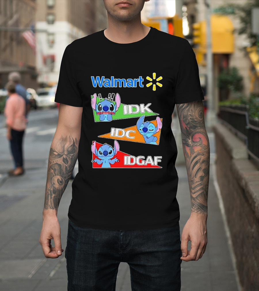 Walmart Stitch IDK IDC IDGAF T-Shirt