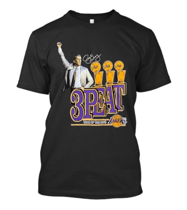 Los Angeles Lakers 3PEAT Team Of The 80's 87 88 89 Pat Riley T-Shirt
