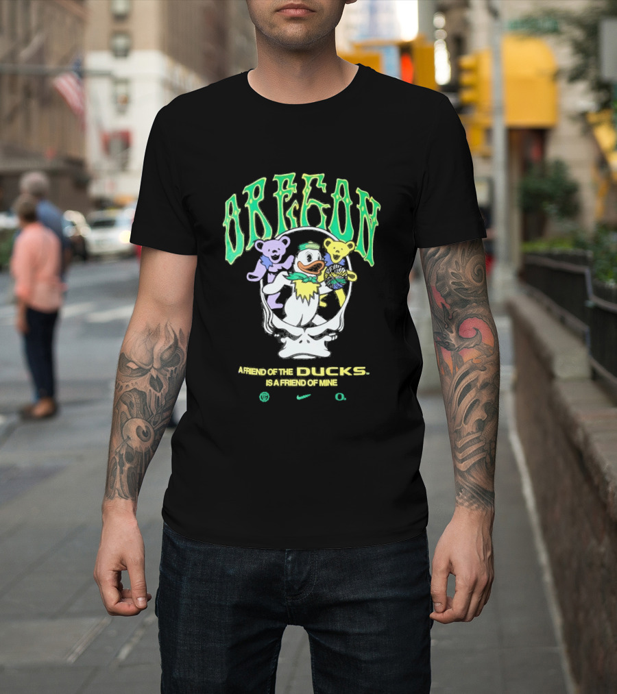 Oregon Ducks Grateful Dead Bears Collaboration Nike T-Shirt