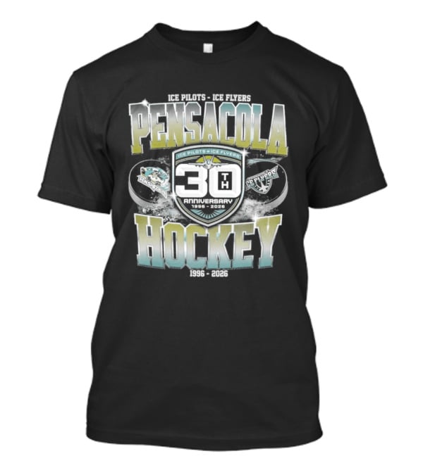 Pensacola Ice Pilots Ice Flyers 30th Anniversary 1996 2026 Hockey T-Shirt