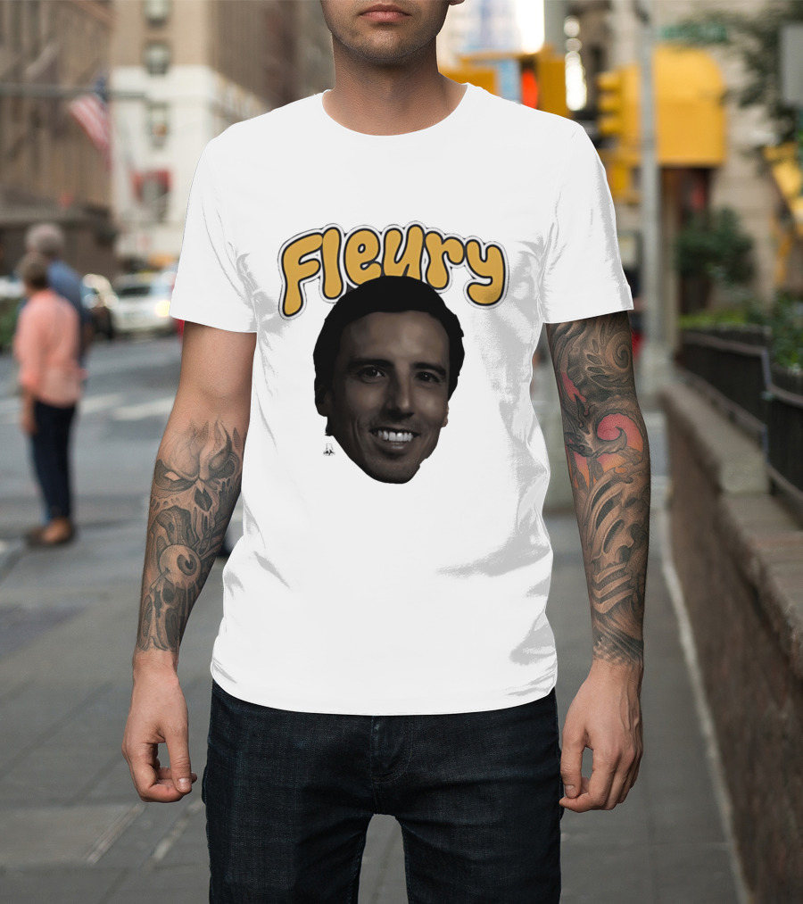 Marc André Fleury Pittsburgh Penguins Big Head Fleury '26 T-Shirt